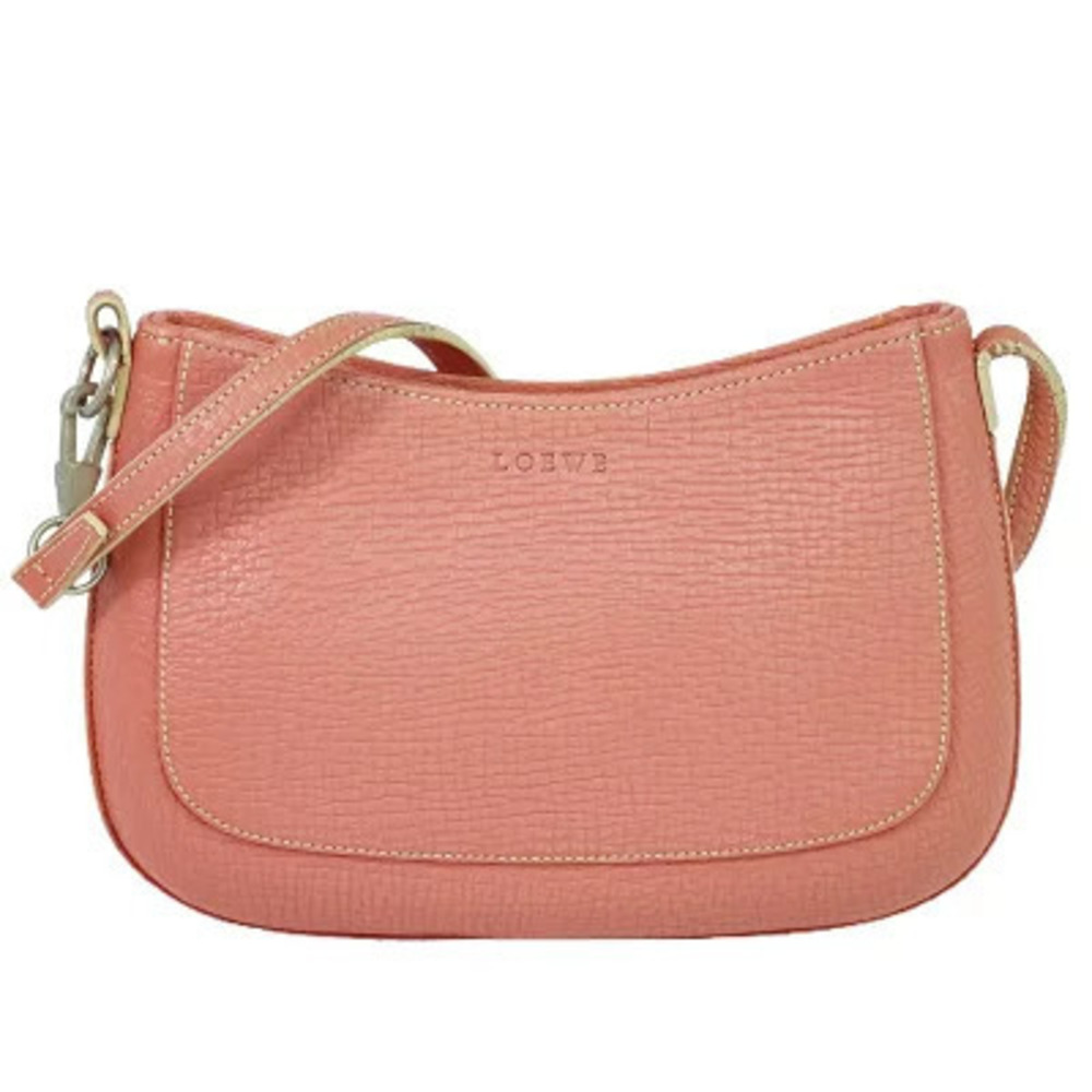 Loewe Anagram Leather Crossbody Bag Pink